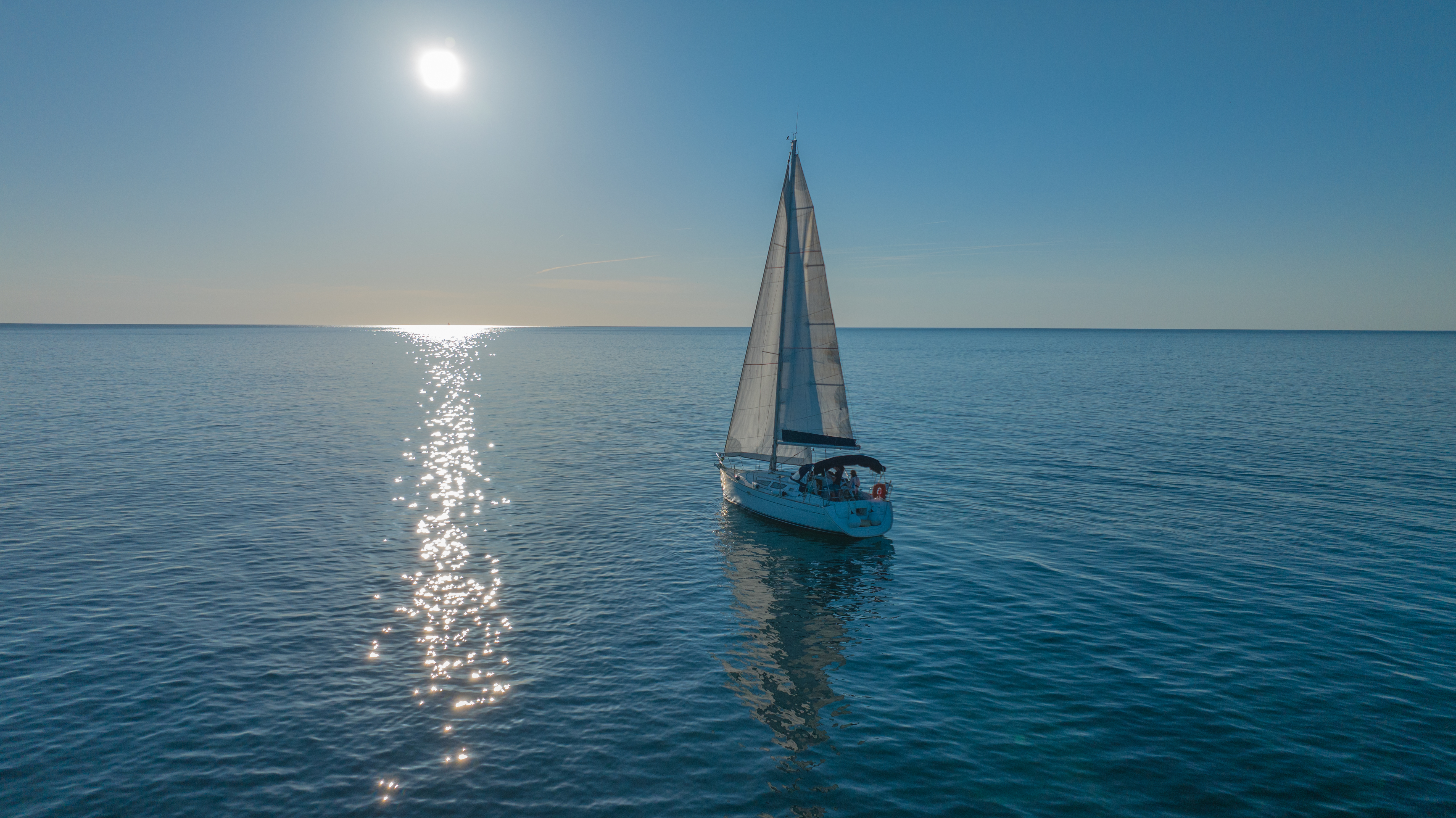 Vue drone port Barcarès
