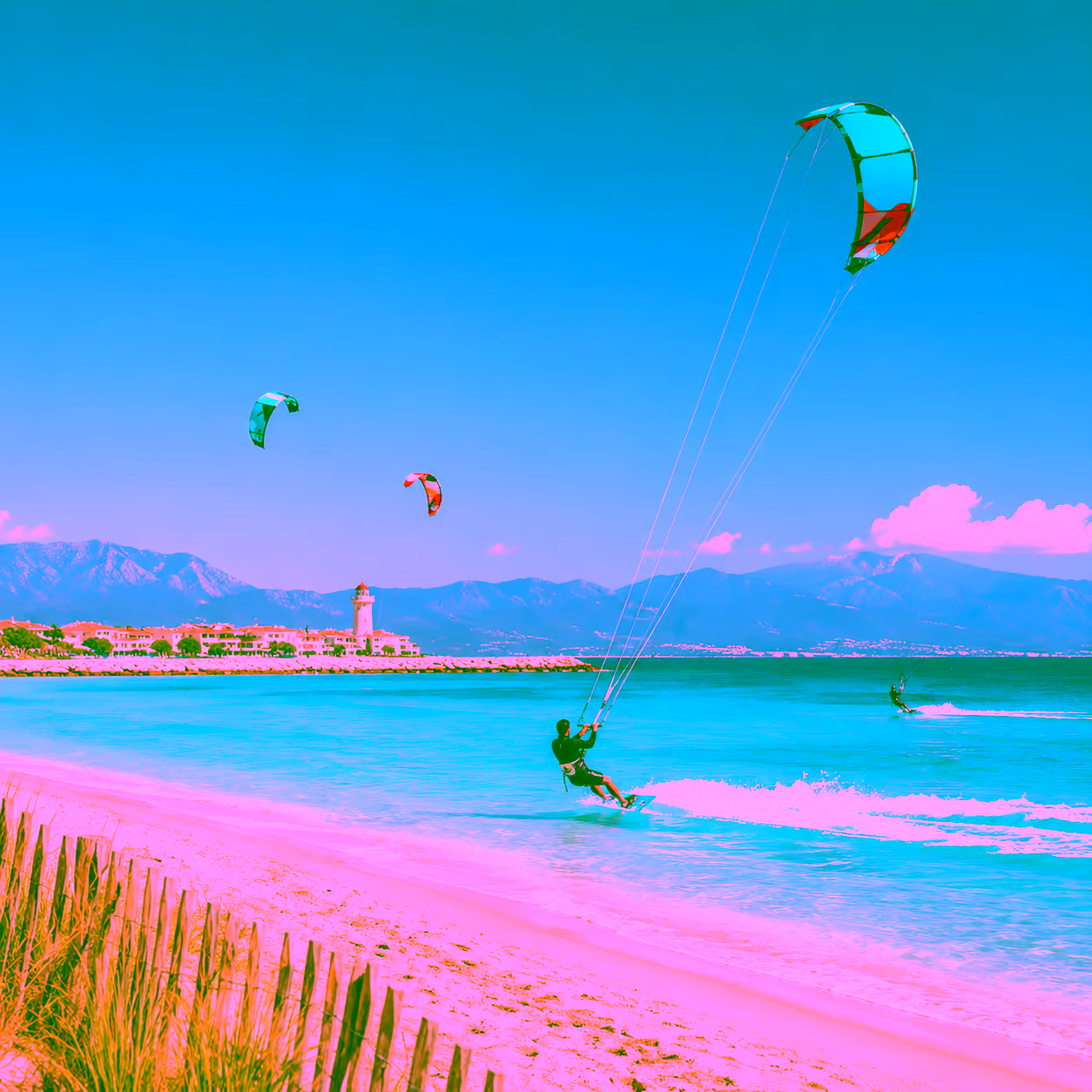 Kitesurf à Leucate — spot tramontane Pyrénées-Orientales