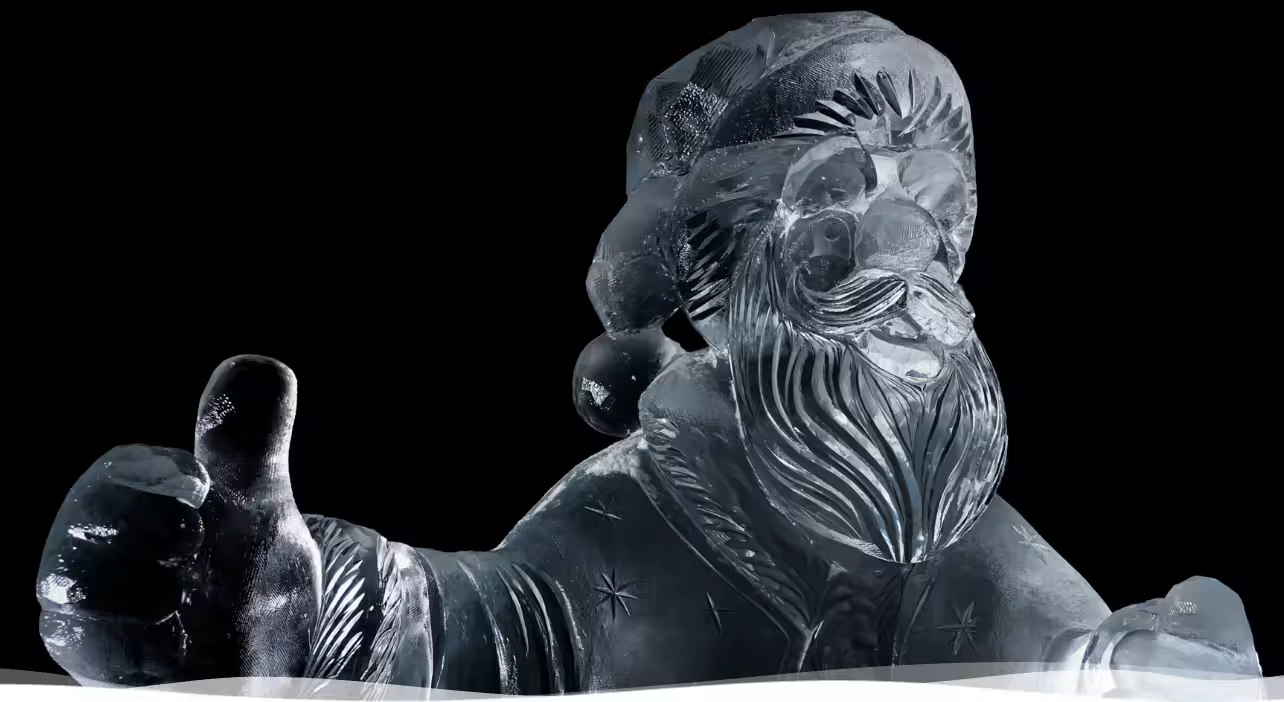 Musée de glace du Village de Noël du Barcarès — sculptures sur glace